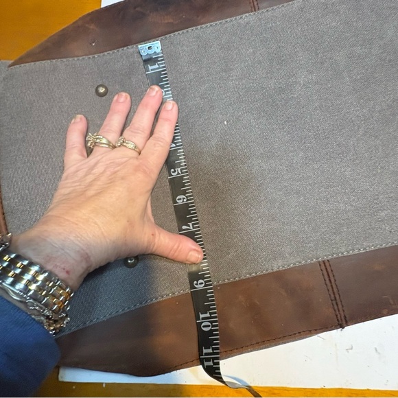 Canvas and Leather Trim Travel Bag vintage look Duffle bag - Picture 9 of 16